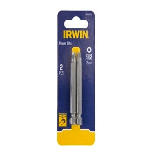 IRWIN 75mm SQ2 Magnetic Bits - 2 Pack