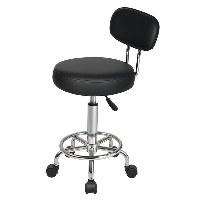 Levede Low Back Adjustable With Wheels - Black