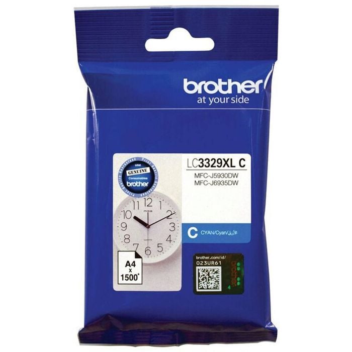 Brother Lc3329xlc Cyan Ink Cartridge - 1500 Pages Compatible