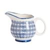 Nicola Spring Hand Printed Milk Jug - Stoneware Tea Coffee Cappuccino Pitcher - 300ml - Navy