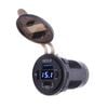 Exotronic Voltmeter, Dual USB-C & USB QC3.0 Flush Mount Socket