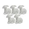 5x LVD Rabbit Flopsy Decorative Sculpture Home/Lounge Tabletop Decor 5.5cm White