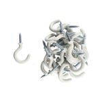 Everhang 13mm White PVC Cup Hook - 25 Pack