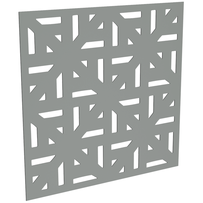 ProtectorAl 300-1200w x 300-1200h Palladium Silver Mosaic Unframed Solid Aluminium Decorative Panel 