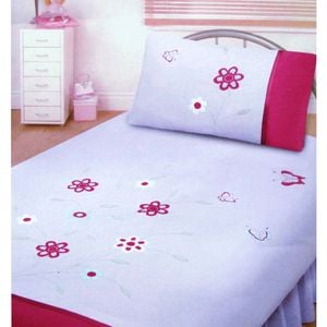 Kidz & More Butterfly Garden Embroidered Quilt Cover Set Single