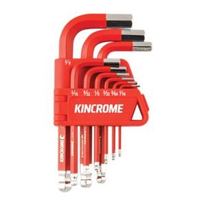 Kincrome 9 Piece Short Series Ball Point Hex Key and Wrench Set
