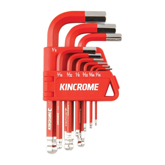 Kincrome 9 Piece Short Series Ball Point Hex Key and Wrench Set