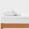 Dreamaker 300TC Cotton Percale Combo Fitted Sheet Set White Super King Bed