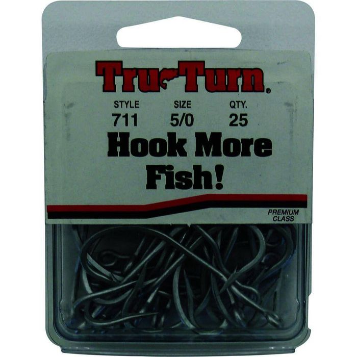Tru Turn 711 Forged Perma Streel Cone Cut Fishing Hook 25pk 5/0
