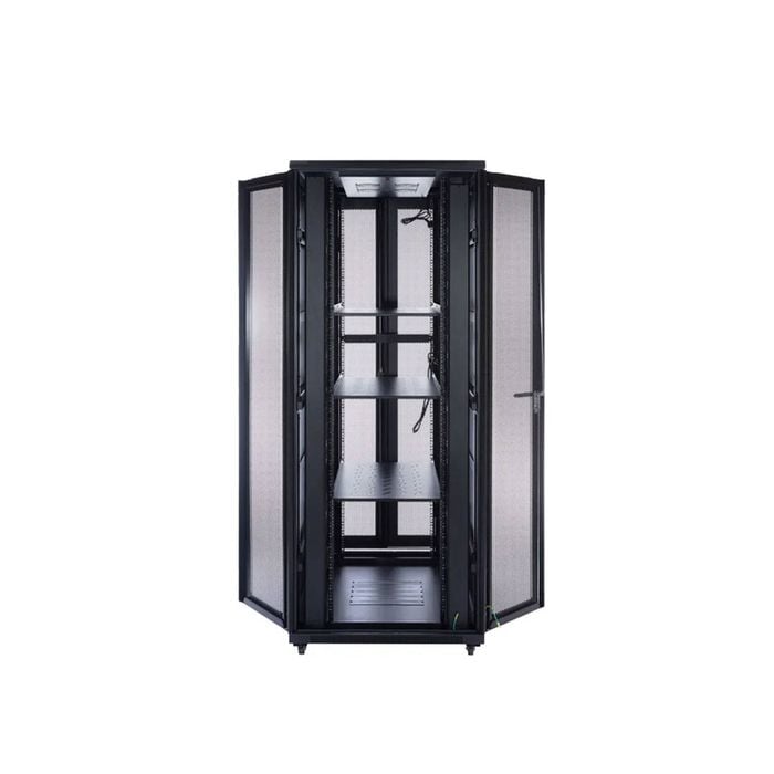 4Cabling 45RU 800mm Wide x 800mm Deep Server Rack with Bi-Fold Mesh Door