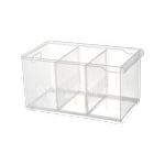 All Set Clear Tall Compartment Box With Two Dividers