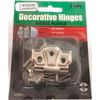 Zenith Decorative Hinges 602 Pattern Nickle Plated 2pk