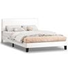 ALFORDSON Bed Frame Queen Size Leather White