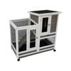 Yes4pets Rabbit Hutch Cat House Cage Guinea Pig Ferret Cage With Wheels