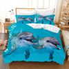 3D Blue Dolphin Quilt Cover Set Bedding Set Pillowcases 104
