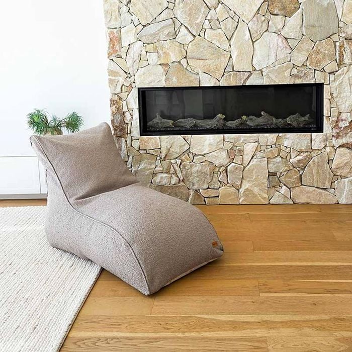 Bouclé Indoor Daybed - Taupe - For Adults And Teeanagers - For Indoor Use