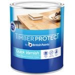 Timber Protect 1L Clear Satin Water Based Interior Quick Varnish