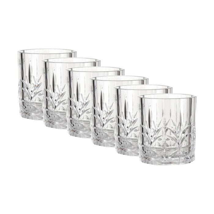 6PK SS Collective Clear Acrylic Crystal Cut Tumbler Drinkware 335ml