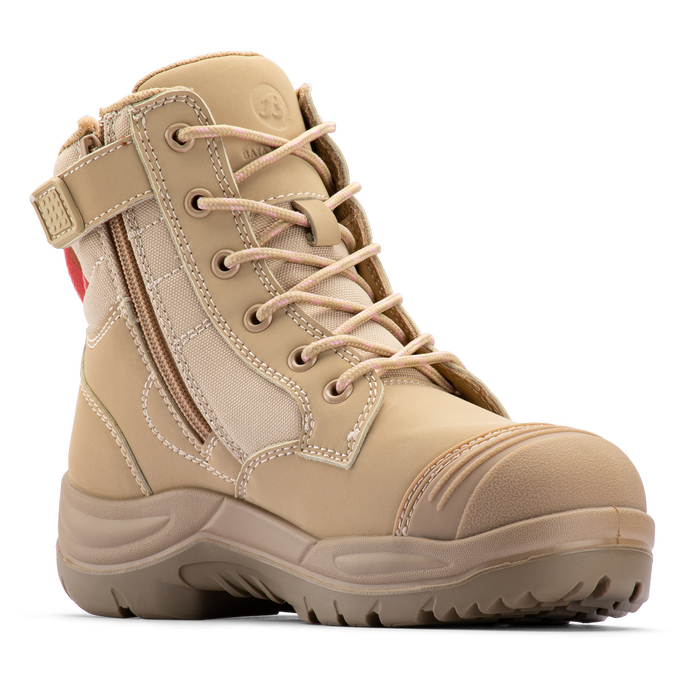 Bata Industrials Women's Sand Luna Side Zip Safety Boot US 6