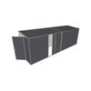 Build-a-Shed 1.5 x 6 x 2m Hinged Door Tunnel Shed With Sliding Side Door - Grey