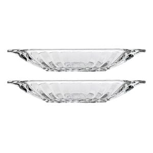 2x 4pc Porto Soda Lime Glass Dessert Banana Split Glassware Dishes - Clear