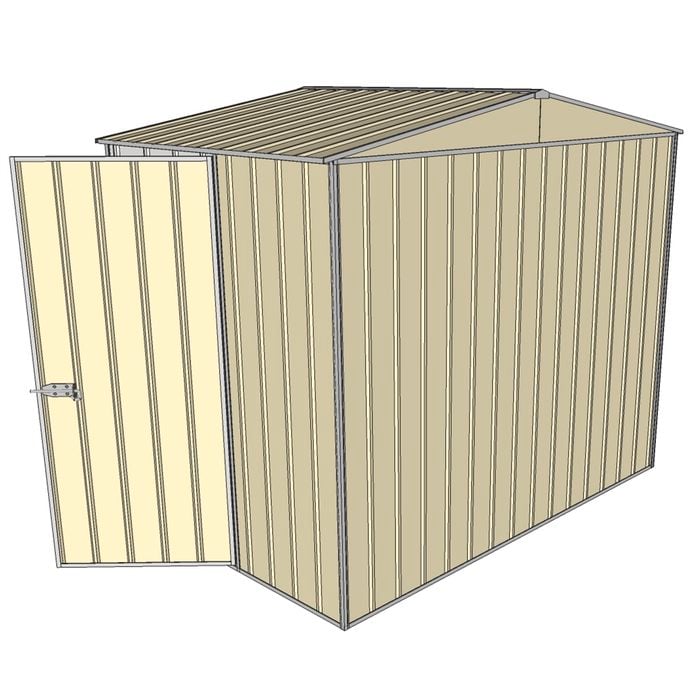 Build-a-Shed 2.3 x 1.5 x 2.3m Gable Single Hinged Side Door Shed - Cream