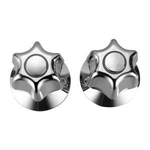 Shaw & Mason Chrome Star Style Wall Top Assembly - Pair