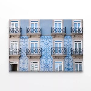 Building with Many Windows  Print 100% Australian Made 75 x 50cm  (Stretched)