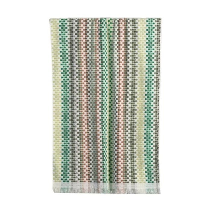 Canningvale Positana Terry Beach Towel Checkers Olive Green 80x160cm