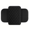 Catzon Leather Center Console Armrest Cover Microfiber Cushion Interior Accessory-black