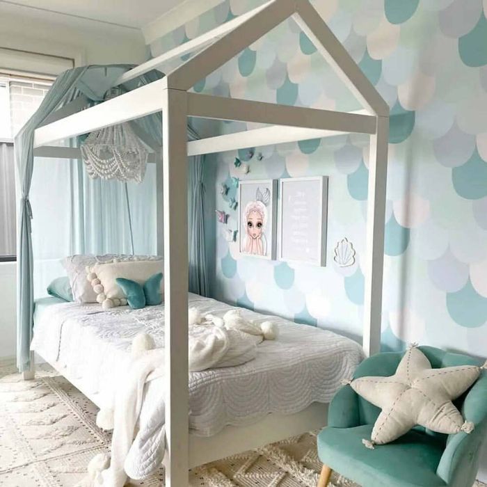 Hide & Seek Kids Hideaway Timber Kids Bed - White, King Single