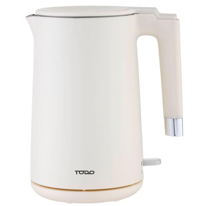 TODO 1.7L Electric Cordless Kettle Stainless Steel SUS304 Inner Jug - Cream