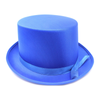 Satin Top Hat Costume Party Cap Fancy Dress Trilby Fedora One Size Blue