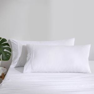 Dreamaker Superfine Washed Microfibre King Pillowcase Twin Pack White