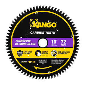 Kango 254mm 72T Composite Decking Mitre Saw Blade
