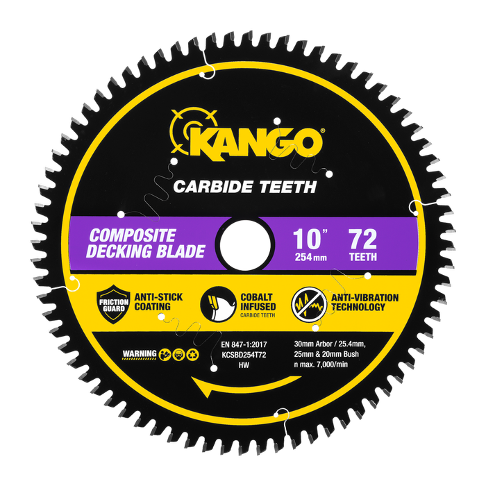 Kango 254mm 72T Composite Decking Mitre Saw Blade