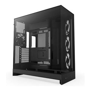 Nzxt H9 Flow Rgb Large Dual-chamber Mid-tower Atx Airflow Case - All Black With Rgb Fans [cm-h92fb-r1]