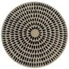 Handmade Woollen Round Rug-Decotex 6386-Beige Charcoal-160x160cm