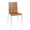 Bolero Square Back Side Chair Zebrano (pack Of 4) - Cafe Chairs (gr344)