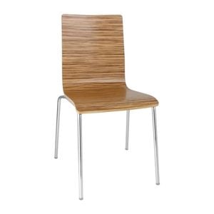 Bolero Square Back Side Chair Zebrano (pack Of 4) - Cafe Chairs (gr344)