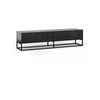 Braxton 180cm Black Oak Ripple Slatted TV Entertainment Unit