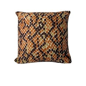 Rapee Morocco Hive Orange Faux Silk Cushion Cover