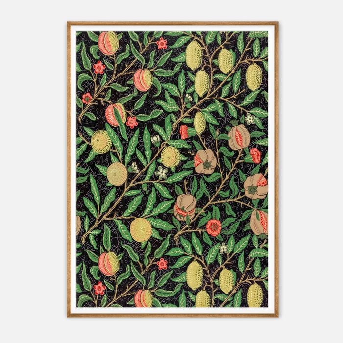Galrie William Morris Fruit Garden Classic Floral Art Print for Home Decor, Wood Frame, 70 x 100cm (28 x 40inch)