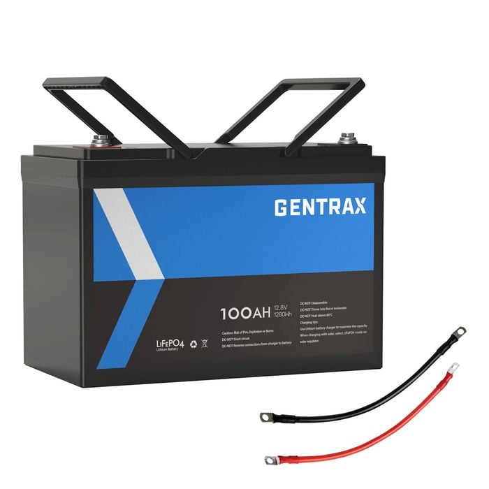 Gentrax 12v 100ah Lifepo4 Lithium Battery + 0.3m 6awg Connector Cable