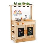 Costway Outdoor Wood Toy Kitchen
