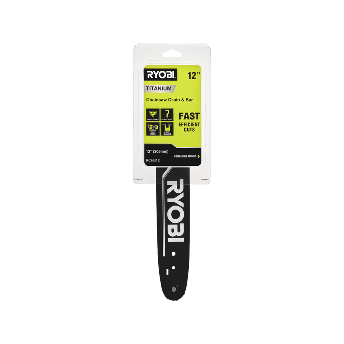Ryobi 12” Titanium Chainsaw Chain and Bar Combo
