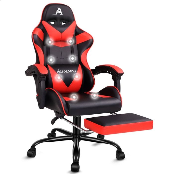 ALFORDSON Massage Gaming Office Chair Red Bunnings Australia