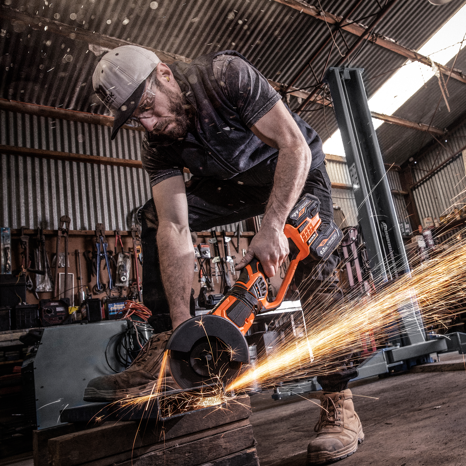 AEG 18V 180mm Dual Brushless Angle Grinder Skin Only Bunnings Australia