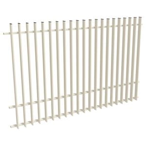 ProtectorAl 1201-2399W x 1500H Surfmist Aluminium Radiator Pool Fence Panel with mid rail
