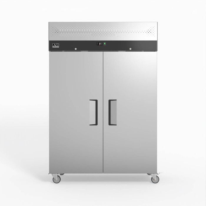 AG 1000 Litre Upright Double Stainless Steel Door Fridge